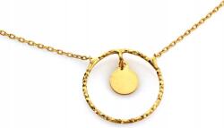 Lovrin Arany nyaklánc 585 finom lánccal, sima kör medállal, ajándékba (Lovrin 58582)