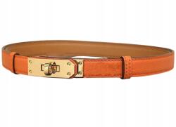 EdiBazzar Öv narancssárga állítható Női keskeny arany bőr derék csat (5905884069332)