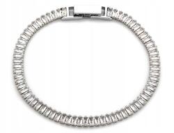 Lovrin 925-ös ezüst karkötő fehér, bagett csiszolású cirkónia kövekkel, divatos ajándék R19-es méret (Lovrin)