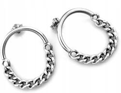 Lovrin Ezüst 925 láncszemes lógó fülbevaló modern mintával, bedugós (Lovrin 68728)