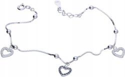 Lovrin Ezüst karkötő 925 szív és golyó motívummal, 2, 60g, modern divatos design (Lovrin 49678)