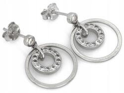 Lovrin Ezüst 925 függő fülbevaló két körrel, 3.07g, ajándékba, divatos, stekkeres