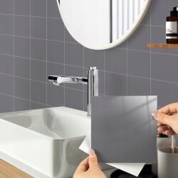  Öntapadós Vinil Fali Csempék Vízálló 15x15cm Szürke 24 Darab (B0CLXXDNCN)