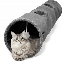 Macskaalagút Labdával, Nagy, Szürke, 130cm, ⌀30cm, Botc Játék (B130)