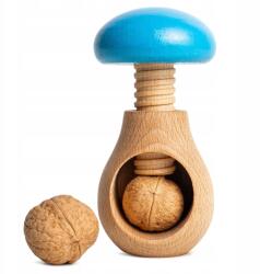 Creative Home Diótörő dióhoz, mogyoróhoz, kézi, fa, gomba alakú, kék (X00282LDQL)