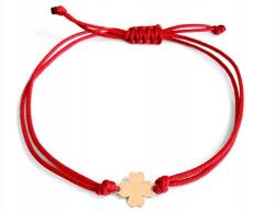 Lovrin Arany zsinór karkötő 585-ös aranyból, sima, fényes négylevelű lóhere medállal (Lovrin)