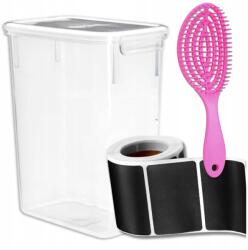  Élelmiszer Tároló Edény Befőttekhez 2, 6 l Címkék Befőttes Üvegekhez Kefe (Pojemnik pudełko do przechowywania i naklejki)