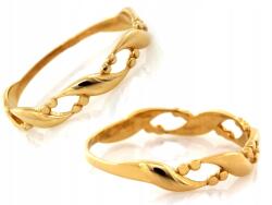 Lovrin Finom, 585-ös arany gyűrű, áttört, divatos karika fazon, r17-es méret (Lovrin)