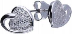 Lovrin Ezüst fülbevaló 925 szív alakú cirkónia kövekkel 1, 60g női ezüst látványos (Lovrin 48050)