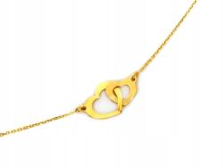 Lovrin Ezüst Nyaklánc Aranyozott 925 Két Szívvel 1.82g Női Ajándék (62569127)