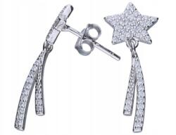 Lovrin Női ezüst fülbevaló 925 csillag cirkónia kövekkel, 2, 03g, elegáns (Lovrin 68510)