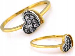 Lovrin Arany gyűrű 375 szív fehérarany cirkónia kövekkel r13 ajándék 9k