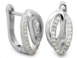 Lovrin 925-ös ezüst fülbevaló cirkóniákkal, 2.33, divatos, finom, angol kapcsos (62435913)