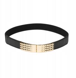  Rugalmas egyenes öv női ruha gumi keskeny elegáns dekoratív csat (Prosty pasek damski elastyczny do sukienki)