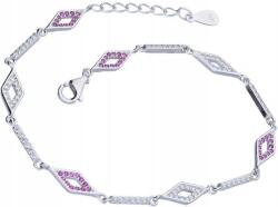 Lovrin Ezüst karkötő 925 lila cirkónia kövekkel, 3, 43g, modern divatos design (Lovrin 49670)