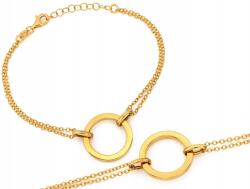 Lovrin Ezüst karkötő aranyozott 925 dupla karika 3.56g 20-as méret ajándék (60373328)