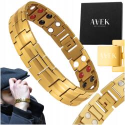 AVEK Férfi Acél Mágneses Arany Egészségügyi Karkötő Ajándékba 20, 5 CM (BM-0090)