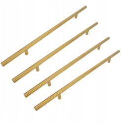 B&B 4 x Bútorfogantyú Reling 256 mm arany Szekrény fogantyú fémből (Z4 U101 L256 BZ)