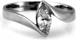 Lovrin Gyűrű fehér aranyból 585 cirkónia eljegyzésre r12 neki divatos