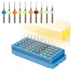  Mini fúrószár készlet 0.3-1.2mm elektronikai PCB-hez 50 darab volfrám-karbid (Zestaw mini wierteł precyzyjnych 0,3–1,2 mm)