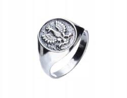 Lovrin Ezüst 925 gyűrű pecsétgyűrű koronás sassal 30r látványos ajándék (Lovrin 63614)