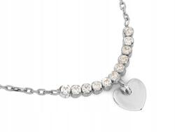 Lovrin Ezüst nyaklánc 925 cirkóniával és szívvel 2.78g Méret 45 ajándékba (60332119)
