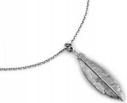 Lovrin 925-ös ezüst nyaklánc divatos toll alakú medállal, 45 cm-es méret