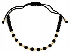 Lovrin 585 arany zsinóros karkötő fekete golyókkal 0.81g súly ajándékba (62098191)