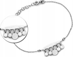 Lovrin Ezüst karkötő 925 függő lemezkékkel 1, 65g divatos minta, ajándék nőknek (Lovrin 57320)