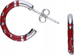 Lovrin Ezüst 925 karika fülbevaló, zománcozott, 2, 10g, divatos mintával, ajándéknak is kiváló (Lovrin 46506)