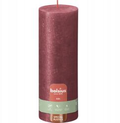 Bolsius Rusztikus, tönk alakú díszgyertya Rustic Shimmer Piros Bolsius 19cm (8717847151131)