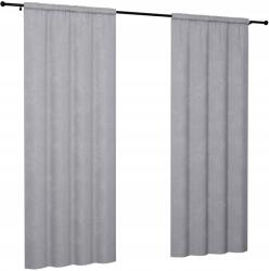 NOW-ART Velúr Függöny Sima 140x250 Szürke Velúr Függöny Nappaliba Matt (ZASŁONKI BUTELKOWA ZIELEŃ PUDROWY RÓŻ)