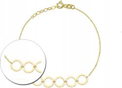 Lovrin Arany karkötő 585 öt arany karikával, ideális ajándék, modern (Lovrin 58001)