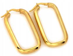 Lovrin Ováris fülbevaló, ezüst, aranyozott 925, 4.66g, 36mm, elegáns, ajándéknak