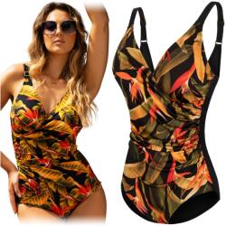 Ercole Monokini Egyrészes Fürdőruha Molett Alakformáló Női Fürdőruha 46 XXL (Strój kąpielowy jednoczęściowy damski E7-46)