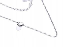 Lovrin Ezüst nyaklánc 925-ös finomságú, divatos mintájú lánc karikával és szív alakú medállal (Lovrin 64323)