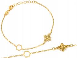 Lovrin Ezüstözött, 925-ös ezüst karkötő méh motívummal, aranyozott, 1.87g, 21-es méret, ajándéknak is kiváló (60373326)