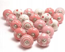  Kerámia Gombok 20 Db Szekrényekhez Fiókokhoz Piros (boh-20red)