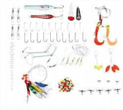 Rocktrail Horgász készlet műanyag dobozban Rocktrail 60 részes part menti horgászathoz (ZZ-14067)