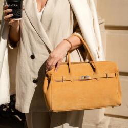 MORANTI Női Táska, velúr Nella-M Mézszínű (MR-1211-264-Miod)