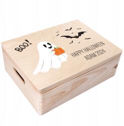 Creative Deco Fából készült doboz cukorka Halloween emlékek ajándék gyerekeknek 40x30 (JANCDSD140CUSTOMHLWNGHOSTFBM)