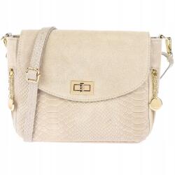 Beltimore Olasz bőr kézitáska postás táska kígyóbőr velúr bőr névjegykártyatartó táska (T96beige)