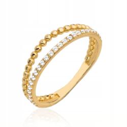 Lovrin Arany gyűrű 585 14k cirkónia kövekkel 1.58g sárga arany golyókkal (58717436)