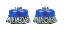Sali Drótkefe 76mm-es csiszolókhoz, tengelyes homlokkefe 2 Darab (B0BFL7TDSL)