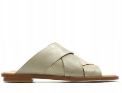 Clarks Willow Art női papucs, elegáns bőr, ezüst, 37-es méret (261413344)