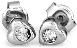 Lovrin Ezüst női fülbevaló 925 kis szívecskék cirkónia kövekkel divatos nőknek (Lovrin 67206)