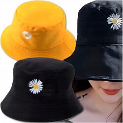 EdiBazzar Kétoldalas sapka Horgász kalap Bucket Hat Nyári Strand Fekete (KR1)