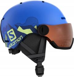 Salomon Gyerek bukósisak Salomon Grom Visor, közepes/53-56 cm, Pop Blue Mat (0889645654843)