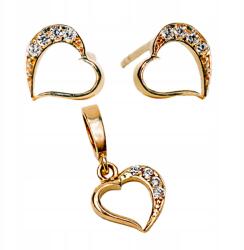 Lovrin Arany női ékszerszett 585 apró szívekkel és cirkóniákkal ajándékba 14k (64270501)