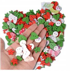  Gombok 100 db-os készlet fa gombok ruhákhoz díszítő vegyes színes (5905884088616)